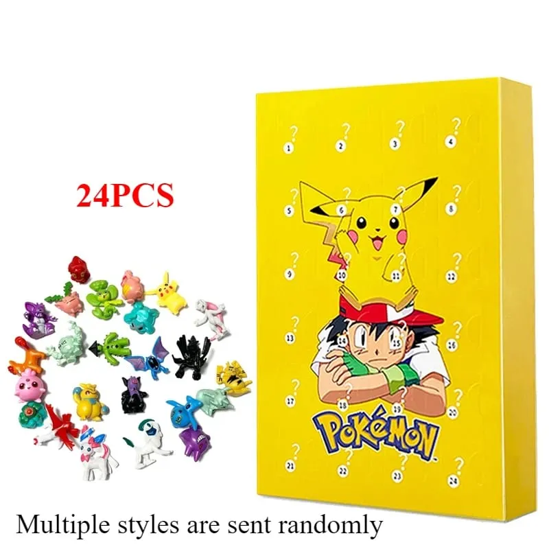 24PCS/Set Pokemon Christmas Advent Calendar Cute Pikachu Charizard PVC Small Anime Figure Surprise Box Birthday Halloween Gift — image 9