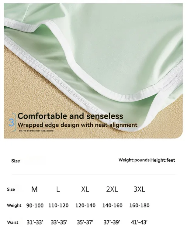 3PCS/Pack Ice Silk Breathable Antibacterial Mesh Men's Underpants Large Space Pouch Panties High Elastic Waistband Boxer Homme — image 12
