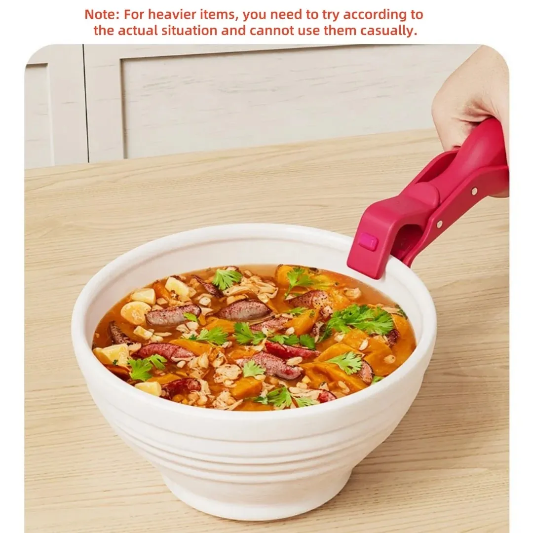 Anti-Scalding Dish Plate Gripper Clips Tongs Clamp Holder for Moving Hot Plate or Bowls Out from Pot Microwave Oven 1/2pcs — image 4