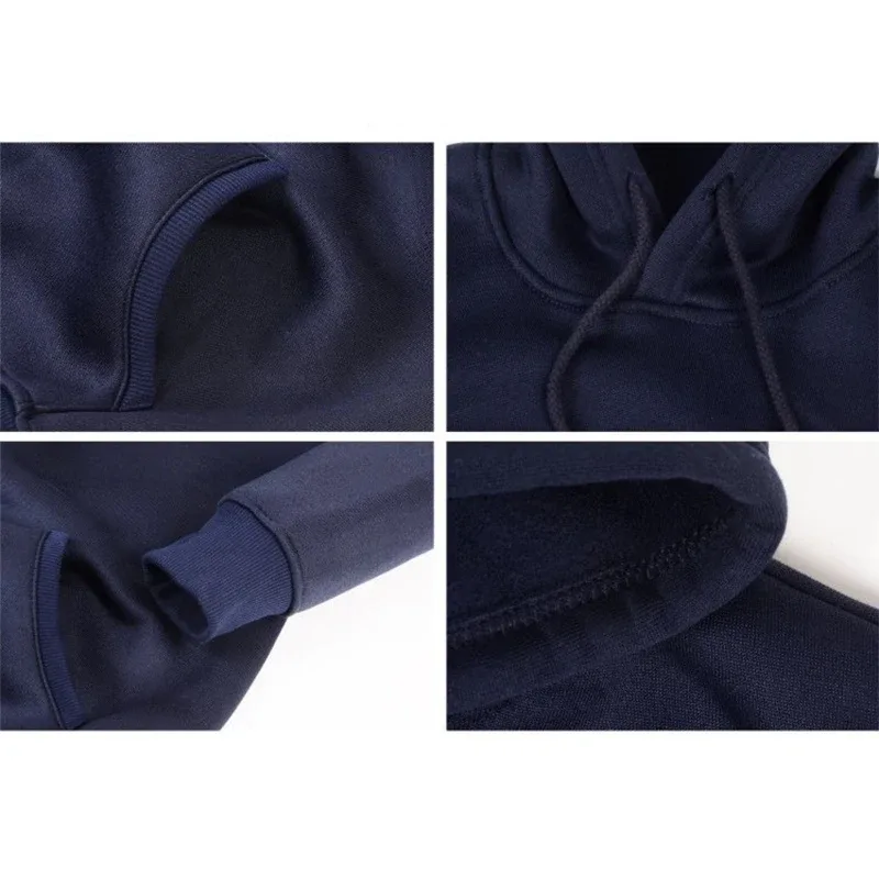 new mens solid grey Hoodies Autumn Long Sleeve Pullover Tops Casual Pocket Hoodies Unisex Outer Loose Sport Wear — image 2
