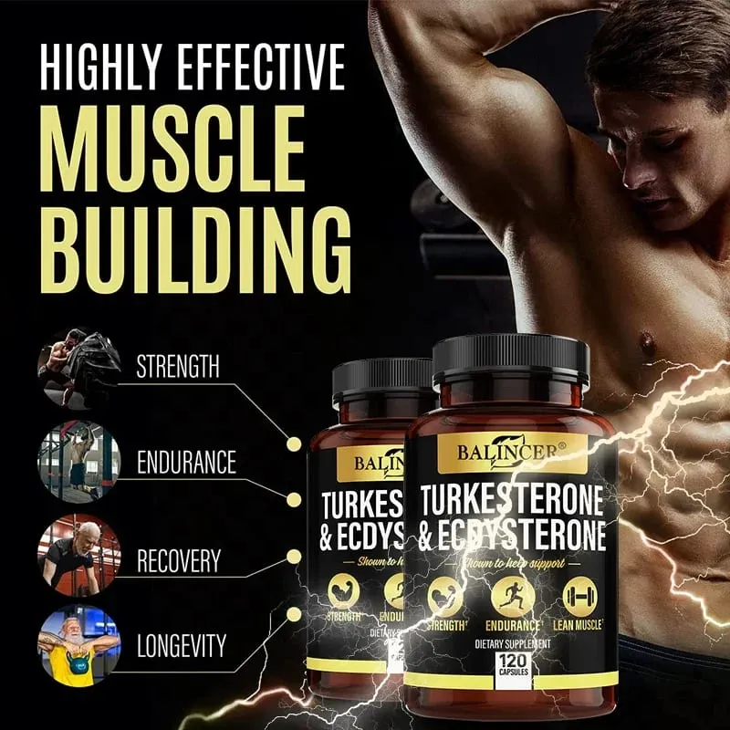 Turkeysterone and ecdysterone supplement - 1000 mg - Improves exercise endurance sports supplementation muscle mass — image 3