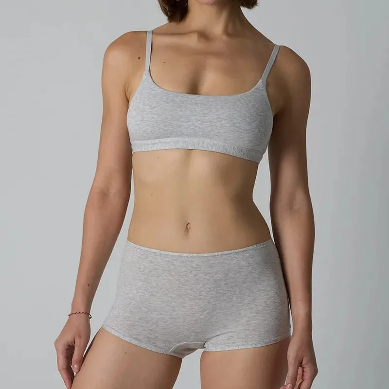 Bralette en coton sans couture, sous-vêtements respirants, ensembles de Lingerie pour femmes, soutien-gorge de sport, culotte pour dames, sans coussinet, intime — image 9