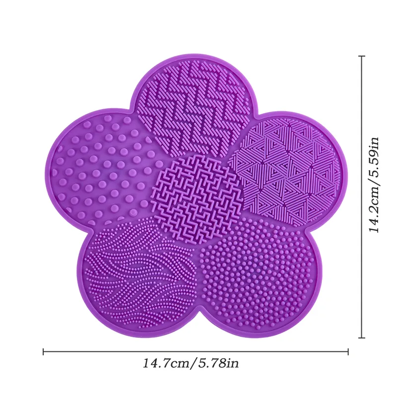 1pc Colorful Heart Shape Clean Make Up Brushes Wash Brush Silica Glove Scrubber Board Cosmetic Cleaning Tools For Makeup Brushe — image 4