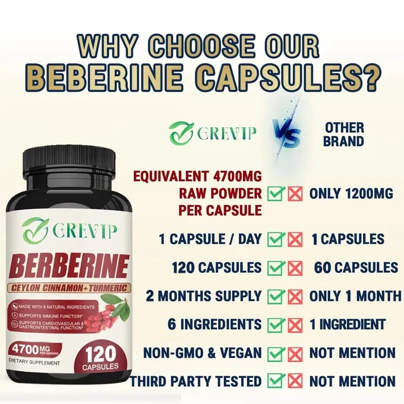 Berberine - Berberine for Weight Loss Supports Heart Health Immune System - Ceylon Cinnamon Milk Thistle Turmeric — image 5