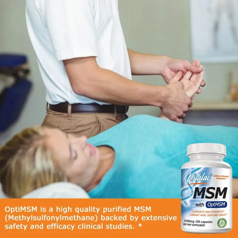 MSM with OptiMSM Capsules 1500mg - Supports Joint Health and Mobility Relieve Joint Discomfort — image 7