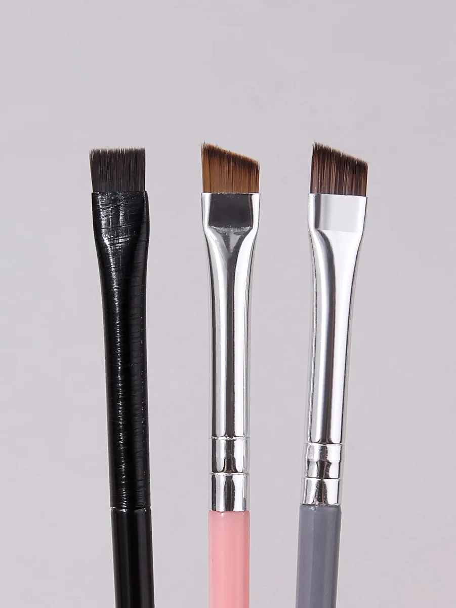 6 stuks ultradunne wenkbrauwborstelset Precisie schuine eyelinerborstels voor wenkbrauwvoering Detail oogmake-up cosmetische schoonheid — image 3
