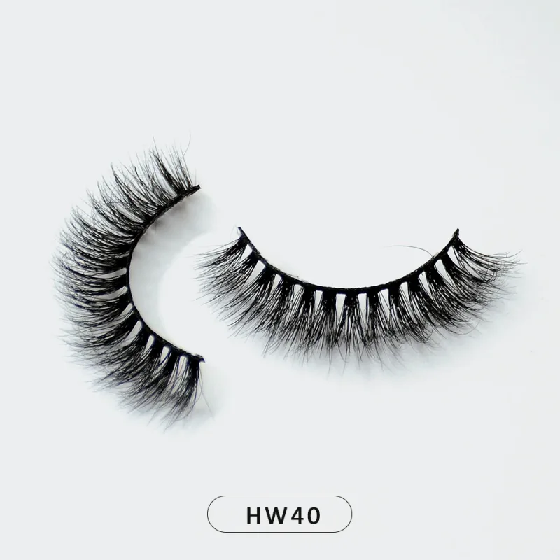 Dropshipping 10-15mm 3D Real Mink Handmade Crossing Lashes Individual Strip Thick Lash Fake Eyelashes with free paper boxes — image 11