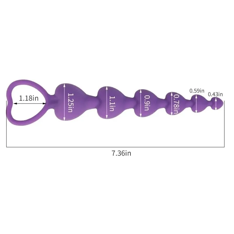 Silicone 4 Balls Anal Beads With Pull Ring Anal Plug Prostate Massage G-spot Stimulate Butt Plug Couples Sex Toys For Women Men
