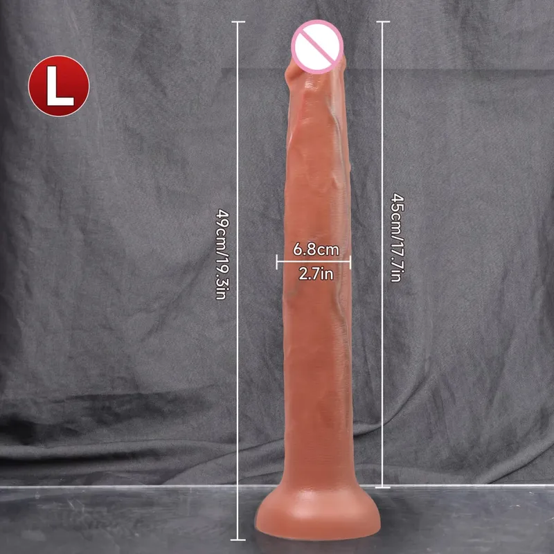 Dlouhé dildo Realistický tvar hada Jedna vrstva Silikon Velký penis Měkký Anální Sex Hračky Přísavka Dick pro ženy Bod G Orgasmus 18+