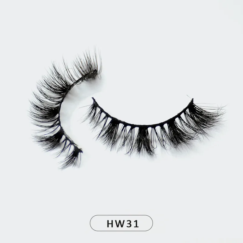 Dropshipping 10-15mm 3D Real Mink Handmade Crossing Lashes Individual Strip Thick Lash Fake Eyelashes with free paper boxes — image 12