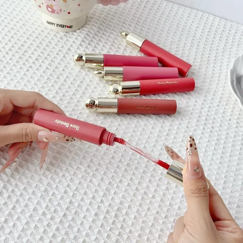 Rare Beauty Matte Lip Gloss Waterproof Non-Stick Cup Lip Glaze Smudge Proof Not Fade Delight Hope Happy Wonder Liquid Lipstick — image 4