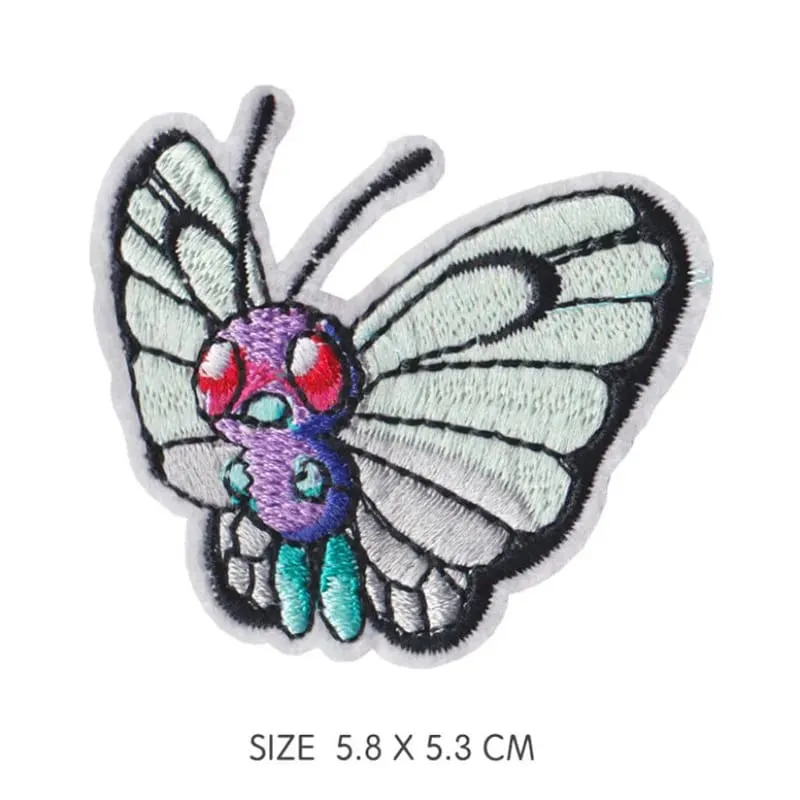 HOT 40 Style Snorlax Iron On Patch Embroidered Clothes Patches Cartoon for Clothing Kid Umbreon Cloth Stickers Garment Appliqués — image 22