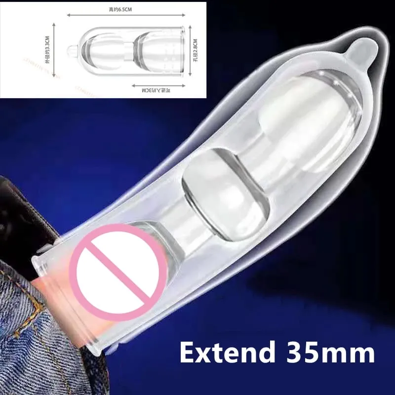 Large Penis Extension Sleeve Reusable Soft and Stretchable Delayed Ejaculation Condoms Male Dildo Extender Male Sex Toys — image 12