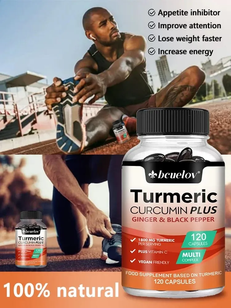 Turmeric supplement with curcumin extract ginger and black pepper to support joint mobility and muscle and bone health — image 5