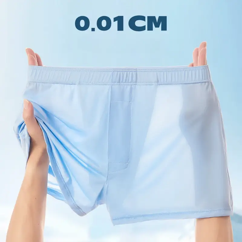 Men's Aro Panties Loose Ice Silk Home Underwear Summer Breathable Underpants U Convex Pouch Knickers Thin Stretch Trunks — image 2