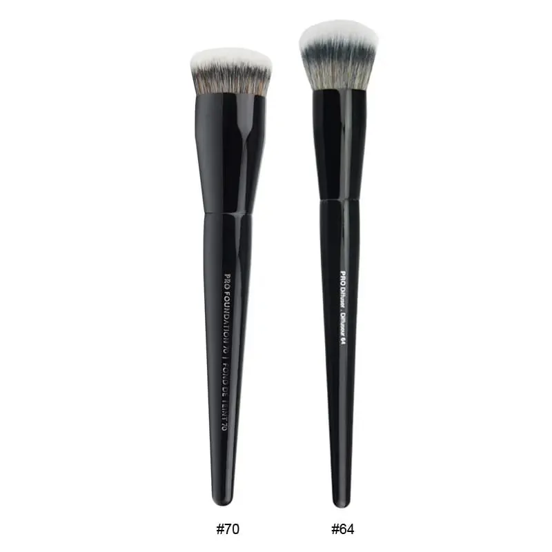 2pcs/set Pro Black Makeup Brushes Synthetic hair Powder Eye Shadow Smudge Highlight Foundation Airbrush Diffuser Make Up Brush — image 15