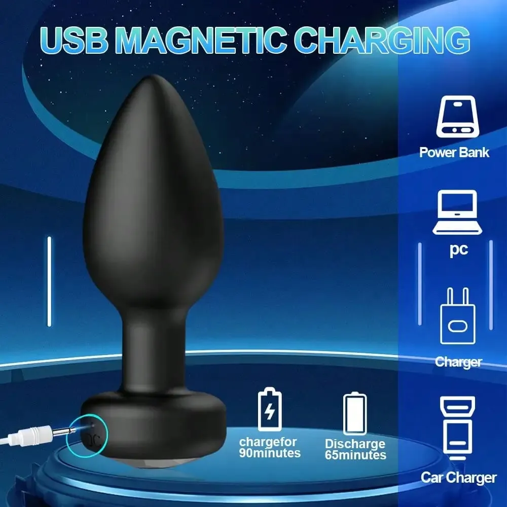 Bluetooth Remote Control Anal Vibrator 10 Modes Butt Plug Men Prostate Massager Stimulator Butt Plug Female Masturbator Sex Toys