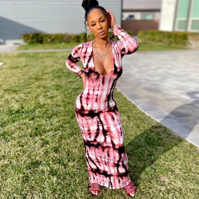 Spring And Summer Dresses For Women Chest Wrap Printed Off Shoulder Bandage Slim Sexy Long Dress 2023 New Fashion party MsChuh — image 18