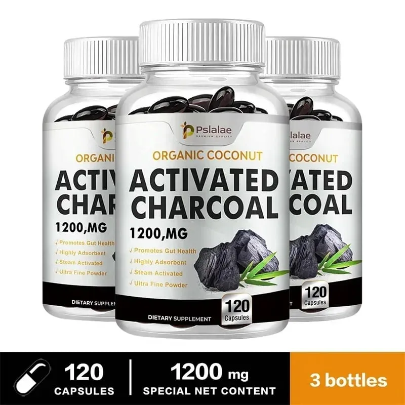 Activated Charcoal Capsules - Gut Health Digestive Health Bloating & Gas Relief Detox Colon Cleansing