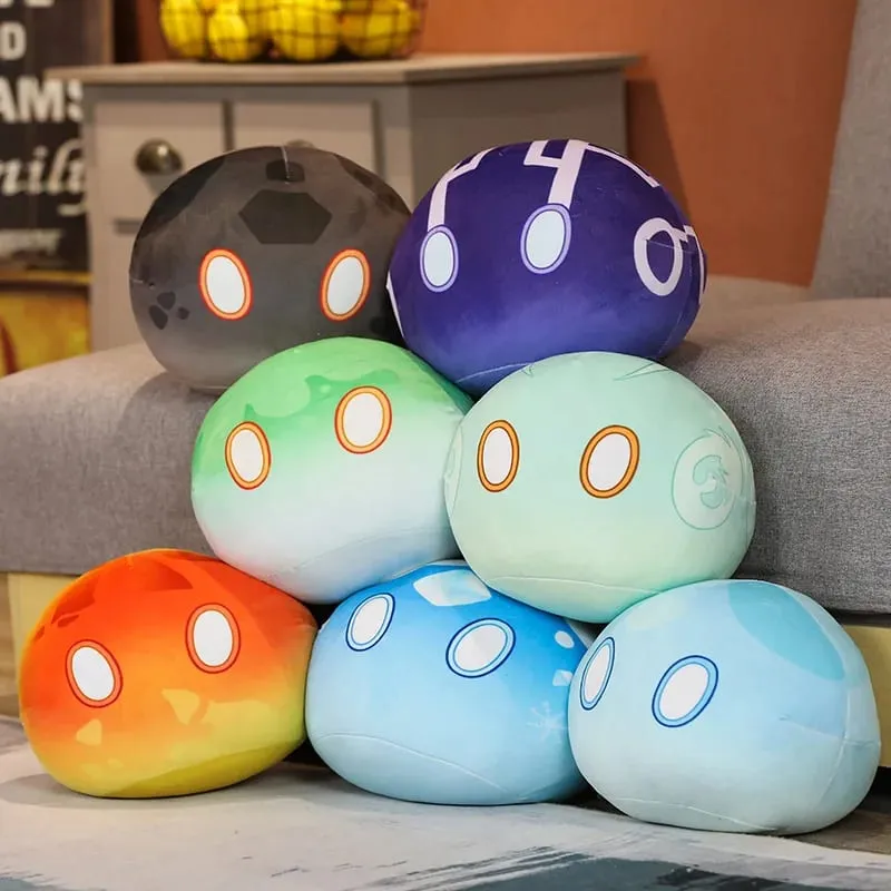 Novo 10cm anime projeto bonito genshin impacto slime pelúcia travesseiro brinquedos kawaii dos desenhos animados anime travesseiro brinquedos aniversário presente de natal para crianças — image 8