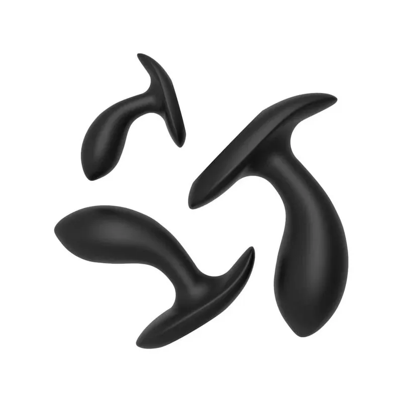 Silicone Anal Beads Butt Plug Training Set Huge Flared Base Wearable Hollow Anal Plug Prostate Massage G spot sex Toy Man Women — image 2