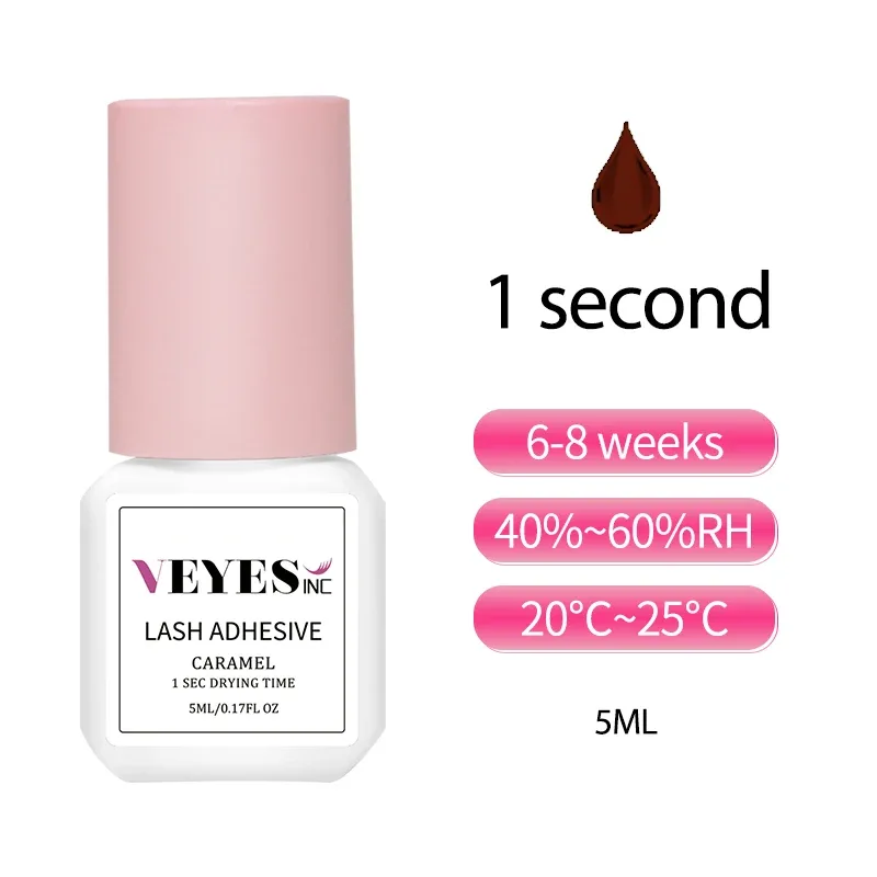 INC Eyelash Extension Glue 0.5-1 Sec Drying (0.17fl.oz / 5ml) Up to 8 Weeks Retention Adhesive Salon Use for Lash Tech