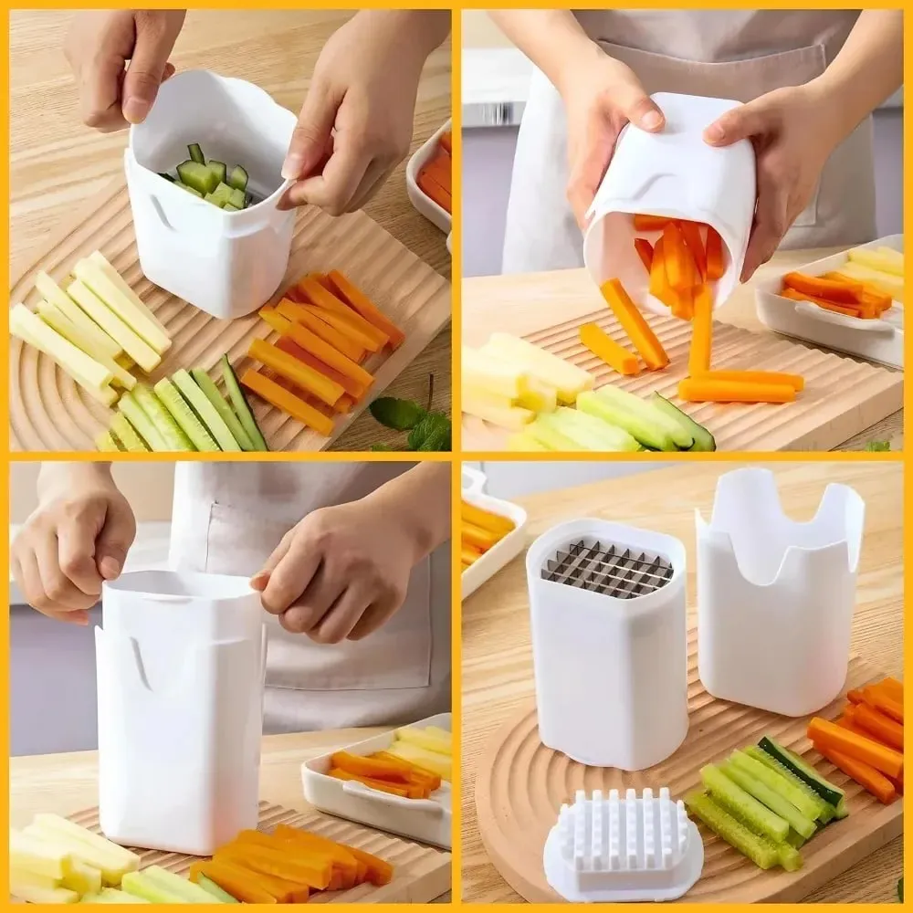 French Fry Cutter Tool White – Tool Food Dicer Veggie Dicer Chopper Veg Chopper White French Fry Cutter Natural Cut Rapid Slicer
