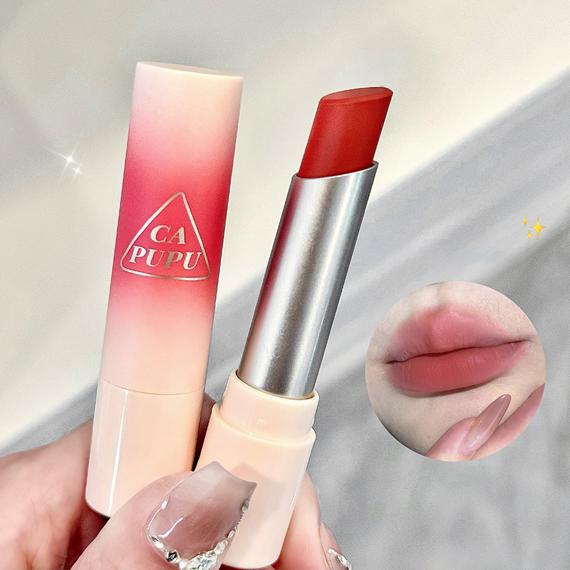 Waterproof Velvet Lipstick Easy To Wear Long-lasting Lipstick Matte Nude Coffee Lip Glaze Non-stick Cup Makeup Lip Tint Cosmetic — image 7