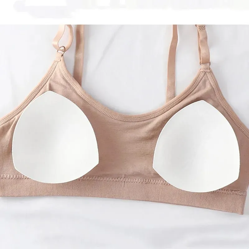 Women Padded Bra And Panties Set Wire Free Seamless Bra Sexy High Waist Thongs Underwear Sports Brassiere Female Lingerie Set