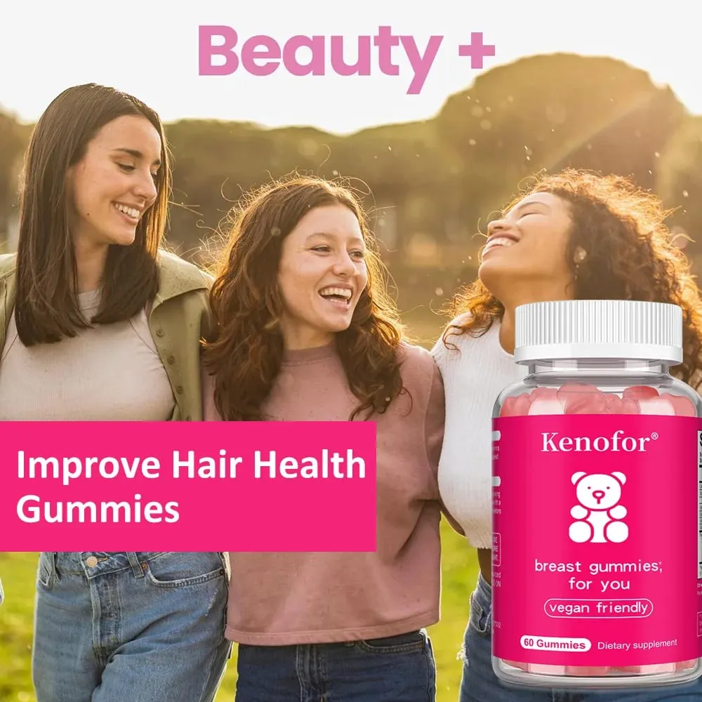 Breast Gummies for Women's Breast Development Breast Care Supports Hair Growth and Strength