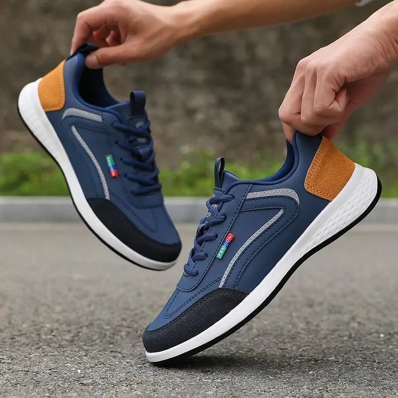 PU Leather Men Shoes Sneakers Summer Fashion Breathable Italian Running Shoes Italian Breathable Leisure Male Casual Sneakers — image 5