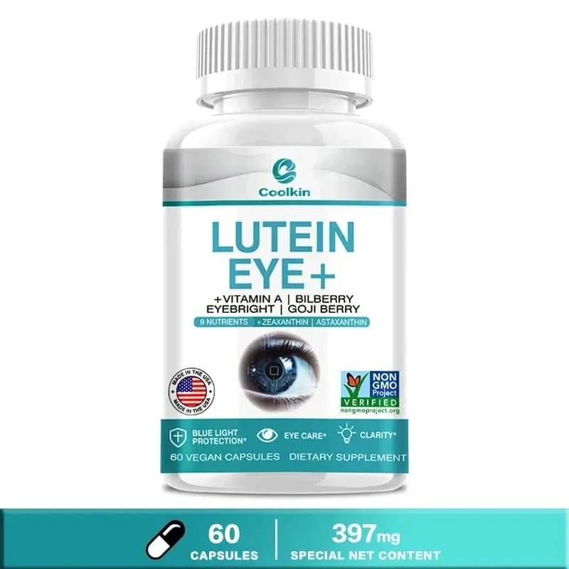 Lutein Capsules - with Zeaxanthin and Bilberry Extract - Supports Eye Health Helps Relieve Eye Strain Improve Vision Health — image 10