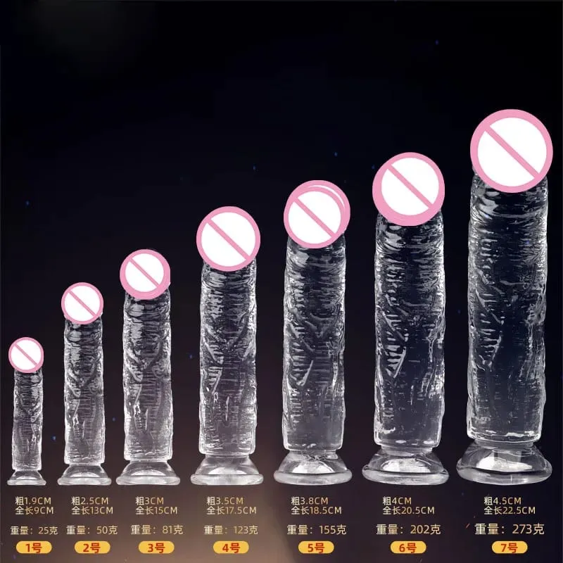 Realistické Dildo Jelly Přísavka na penis Dildo Big Dick Žena Masturbátor Klitorální Stimulátor Lesbické sexuální hračky pro ženy 7 velikostí — image 3