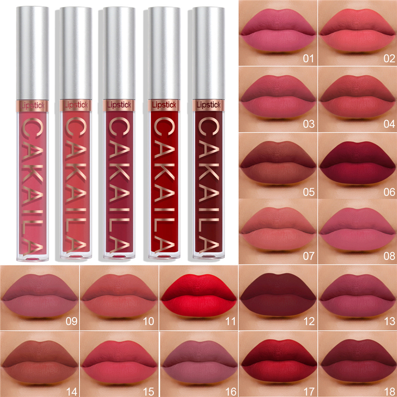 18 Color Waterproof Matte Velvet Lip Glaze Lasting Silky Liquid Lipstick Not Easy To Fade Lip Gloss Makeup Sexy Lip Tint