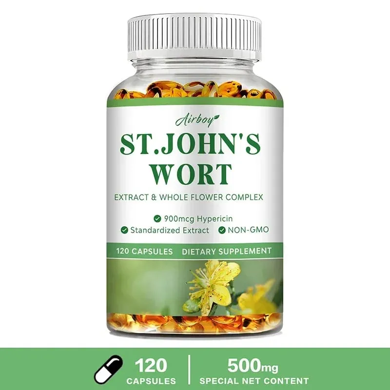St. John's Wort - Relaxation Supplement That Helps Soothe The Nervous System Relieve Stress Improve Mood and Regulate Sleep