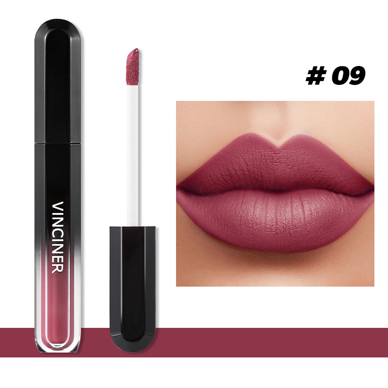 12 Colors Liquid Lipstick Matte Dark Brown Lip Gloss Cosmetic Waterproof Red Lip Glaze Non-stick Cup LongLasting Lip Tint Makeup — image 11