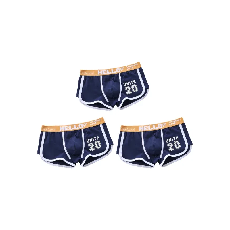 1/3pcs Men Underwear Sports Boxer Shorts Cotton Solid Color Sexy Panties Fashion Breathable Comfortable Underpants Man U Convex — image 37
