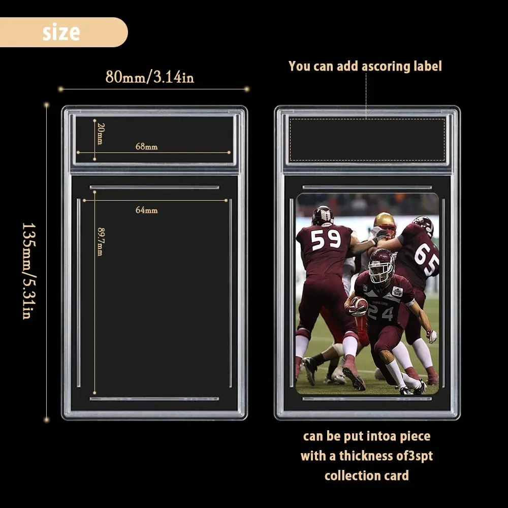 5PCS Frosted Frame and Transparent Type Storage Anti-UV Card Brick for Collector-Grade Protection for Card Slabs — image 2
