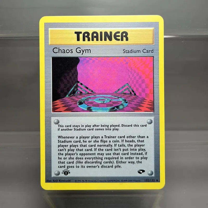 PKM Cards 1st Edition Gym Challenge 1996 Base Set Single Foil Cards Mewtwo Gengar Raichu Game Collection Cards PTCG Proxy Cards — image 12