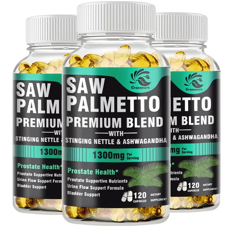 Men's Saw Palmetto Stinging Nettle Ashwagandha Lycopene - Bladder and Urinary Relief Men's Prostate Supplement — image 8