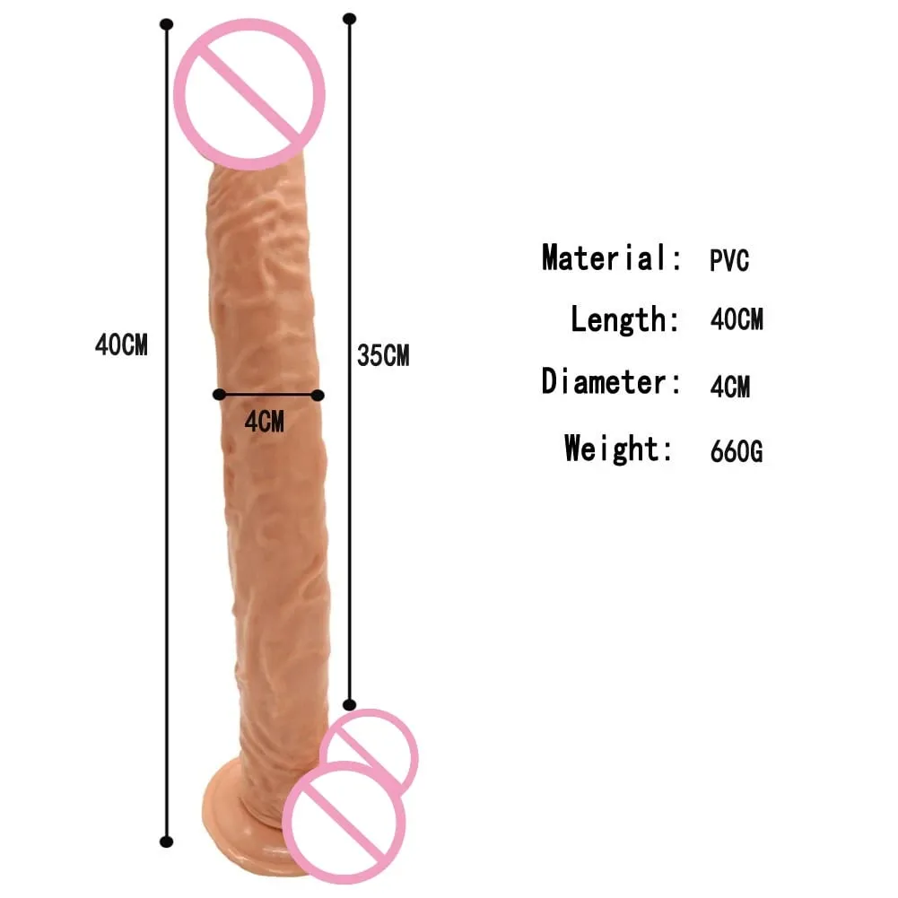 40 cm Realistischer Langer Dildo Großer Penis Riesendildos Vaginale Masturbation G-punkt Stimulation Anal Butt Plug Für Frauen Sexspielzeug 18+ — image 5