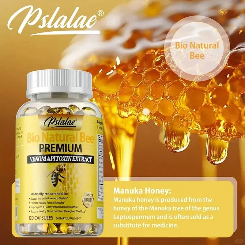 Natural Bee Venom Extract Capsules - Glucosamine Chondroitin Supplement Relieves Joint Pain and Stiffness Promotes Bone Health — image 4