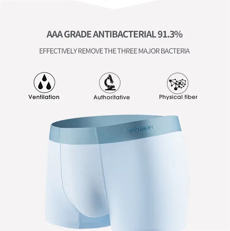 MiiOW 4-teiliges Baumwoll-Herren-Höschen-Set, atmungsaktives Mesh-Herren-Unterhose, antibakterielle Graphen-Unterwäsche für Herren, Boxershorts, L-5XL — image 4