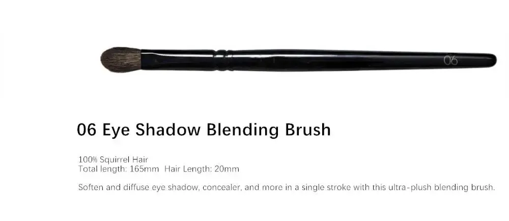 WG Luxury Squirrel Hair Foundation Powder Eye Shadow Crease Blending Makeup Brushes Precision Detail Soft Cosmetic Brush Tools