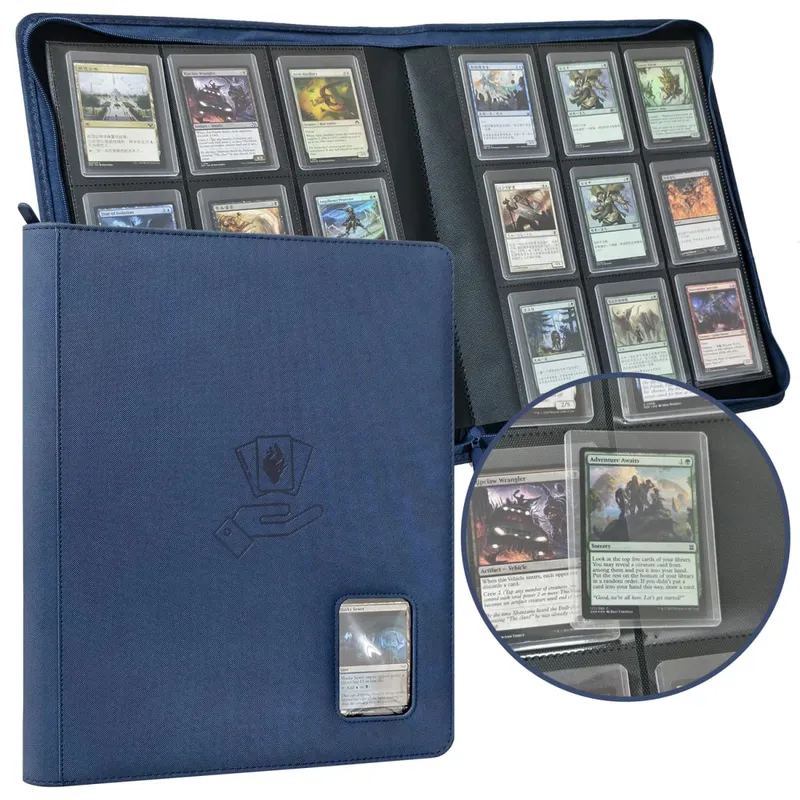 Toploader Binder Holds 360 Top Loader 9 Pocket Top Loader Binder for 3' X 4' Rigid Cards Toploader Card Binder
