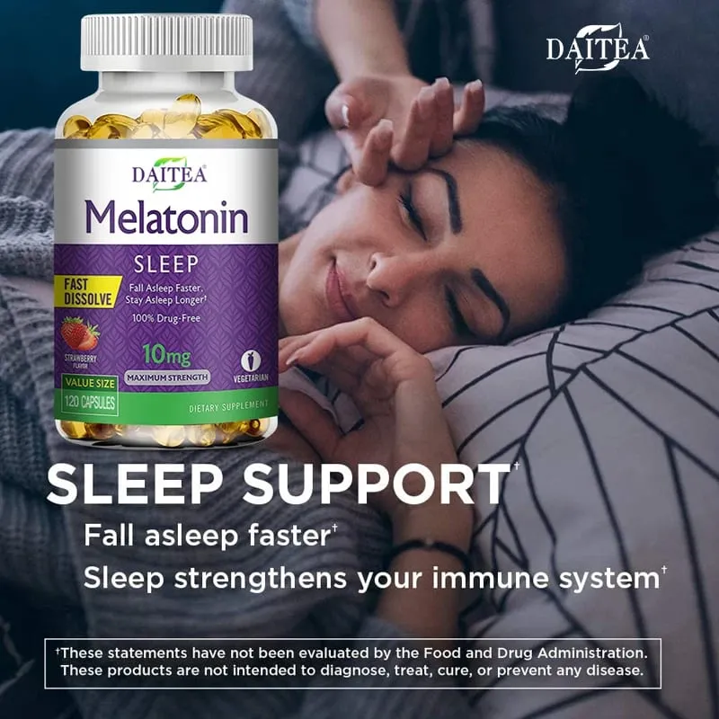 Melatonin Capsules - Sleep Aid Supplement That Helps Nourish Nerves Relieves Sleep Disorders and Improves Energy Levels — image 2