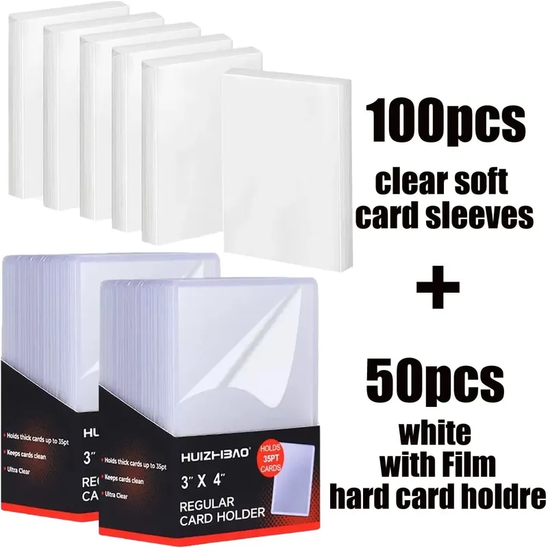 25-150pcs Hard Card Holdre ป้องกันฟิล์มแขนการ์ด Anti Scratch Protector Fit สำหรับ Yugioh Pokemon กีฬาเบสบอลการ์ด — image 12