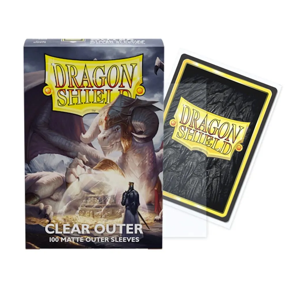100 ct transparente äußere Dragon Shield-Kartenhüllen, matt, transparent, TCG-Hülle in Standardgröße, TCG-Kartenschutz, MGT/PTCG/FAB-Hüllen — image 2