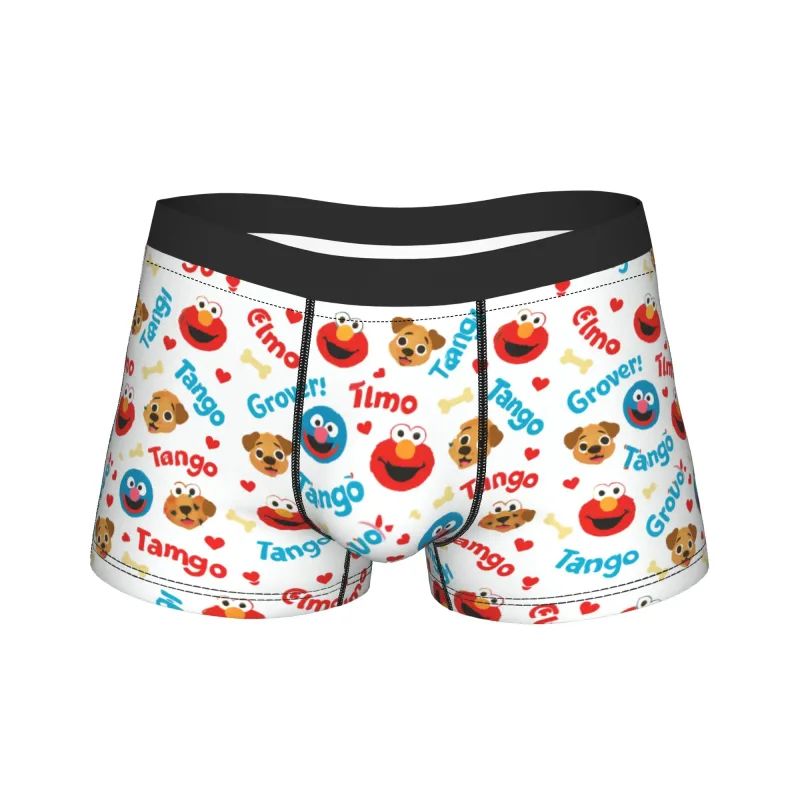 S-Sesames Streets Tango Elmo & Grover Unterwäsche Herren Shorts Slips Lustige Boxershorts Qualität Customs Oversize Höschen — image 23