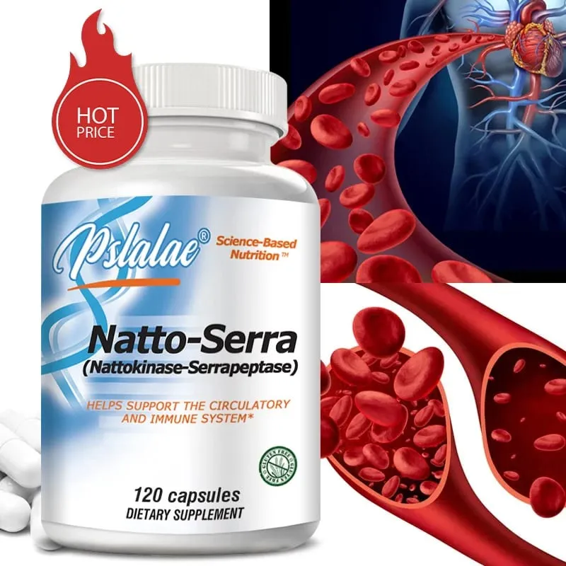 Organic Nattokinase Serine Peptidase Gluten-Free Non-GMO 120 Vegetarian Capsules — image 1